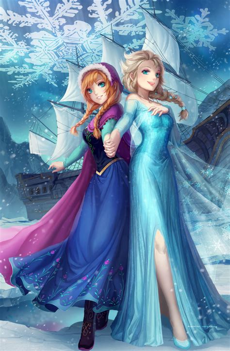 Anna And Elsa Elsa And Anna Fan Art 38647275 Fanpop