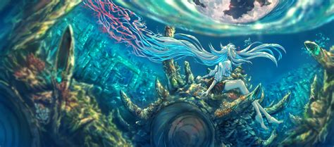 939996 4k Fantasy Girl Anime Girls Anime Long Hair Underwater
