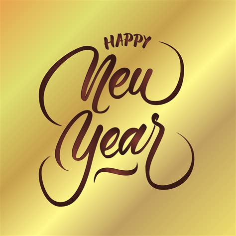 Happy New Year Vector Hand Lettering Download Free Vector Art Stock