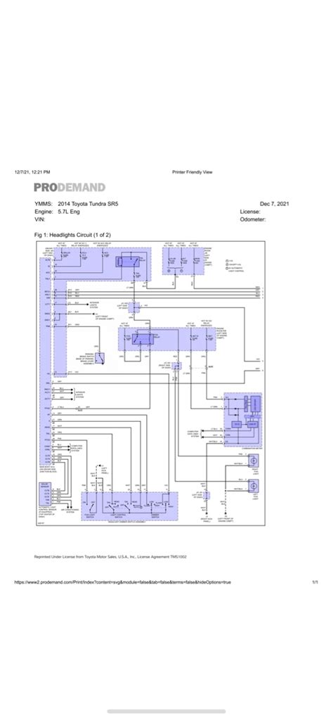 2014 Toyota Tundra Tail 15A fuse located under the dash blows instantly