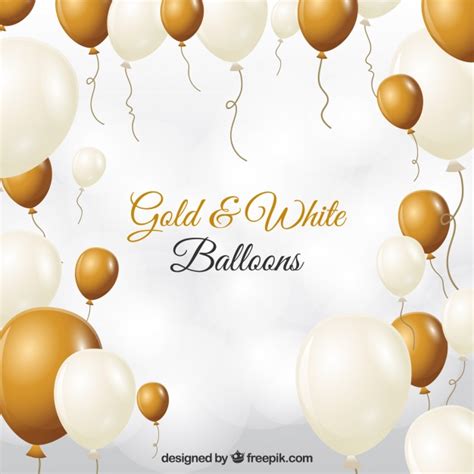 Esta de decoración de cumpleaños para hombre es muy fácil y rápida. Fondo de globos dorados y blancos para celebrar | Vector ...