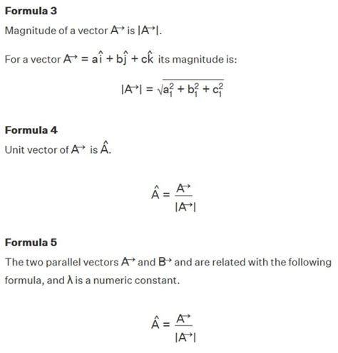 Vector Formulas Tutor Ttd