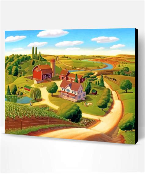 Farm Landscape Paint By Numbers Paint By Numbers Pro