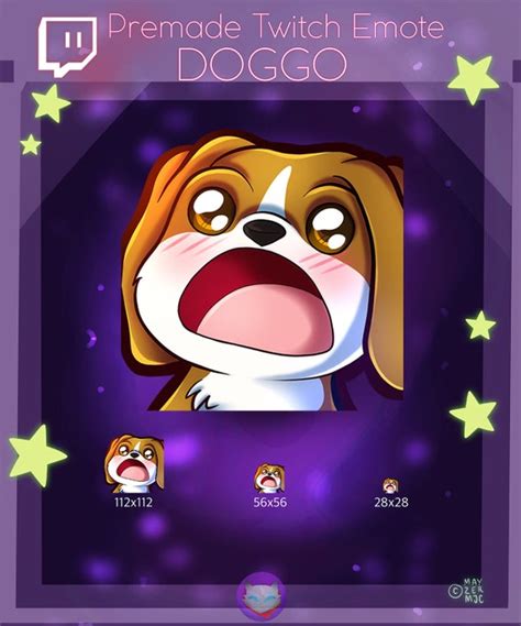 Twitch And Discord Emotes Cute Doggo Emote Per Gli Streamer Etsy Uk