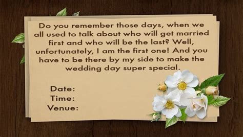 Wedding Invitation Wordings For Friends Invite Quotes And Messages