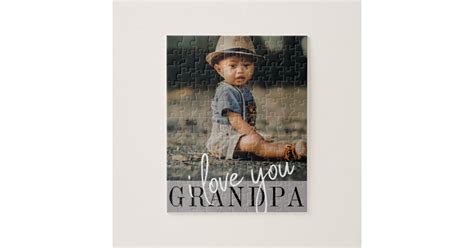 I Love You Grandpa Custom Photo Jigsaw Puzzle Zazzle