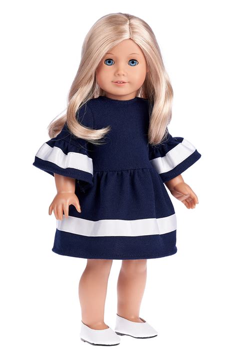 navy blue doll dress for 18 inch american girl doll dreamworld collections