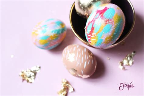 Diy Bright Brushstroke Easter Eggs Tutorial — Ettavee