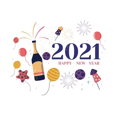 New Years Champagne Vector Design Images 2021 New Year Party Champagne