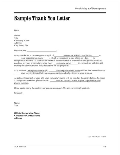 Free How To Write A Donation Thank You Letter Samples And Tips