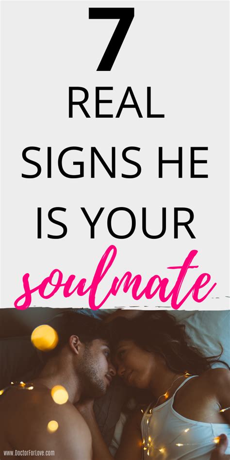 Sure Signs He Is Your Soulmate Soulmate Signs Soulmate Meeting