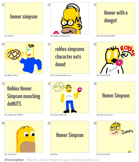 Homer Simpson Drawception