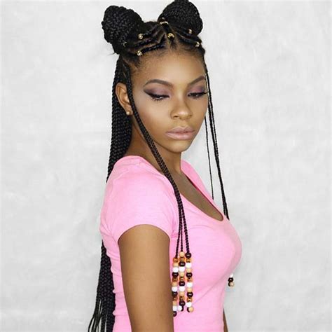 Two french braids which end in a bun each is a universal solution for a busy daily routine. 45 Hot Fulani Braids to Copy This Summer | Page 2 of 4 ...