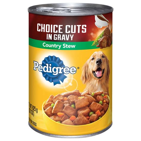 As each food and dog is different, it's best to consult the recommended feeding schedule and amount on the bag or. (12 Pack) PEDIGREE CHOICE CUTS in Gravy Canned Wet Dog ...