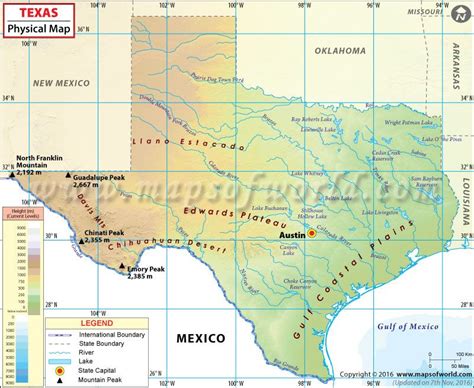 Physical Map Of Texas Physical Map Map Texas Map