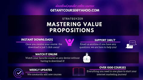 Strategyzer Mastering Value Propositions Download Course Program Link