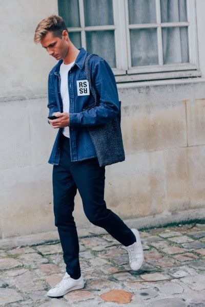 Men's cargo pockets denim baggy short hip hop side pocket jean shorts moto loose washed below knee shorts (blue,38). 2017 Stylish Men's Outfit Ideas With Denim