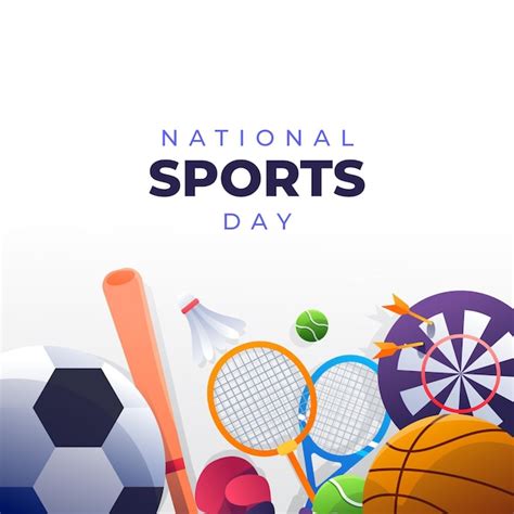 Free Vector Gradient National Sports Day Illustration