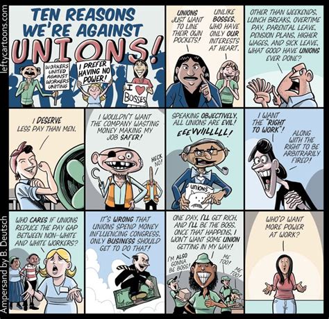 10 Reasons Why Labor Unions Matter Parental Leave Political Cartoons