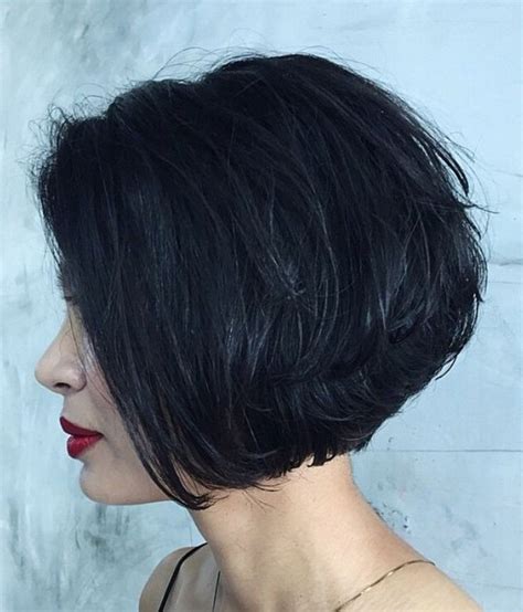 Black Layered Bob Stacked Bob Hairstyles Cute Hairstyles For Short