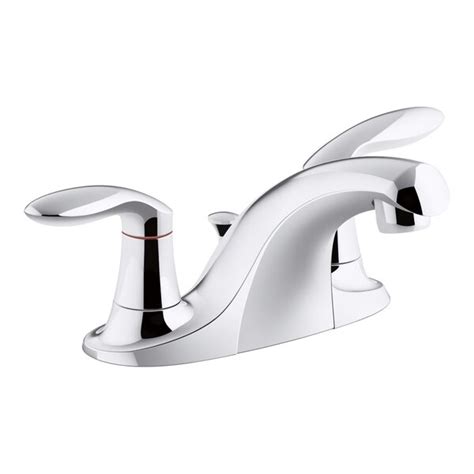 Bathroom faucets are both functional and decorative. Kohler Coralais® Two-Handle Centerset Bathroom Sink Faucet ...