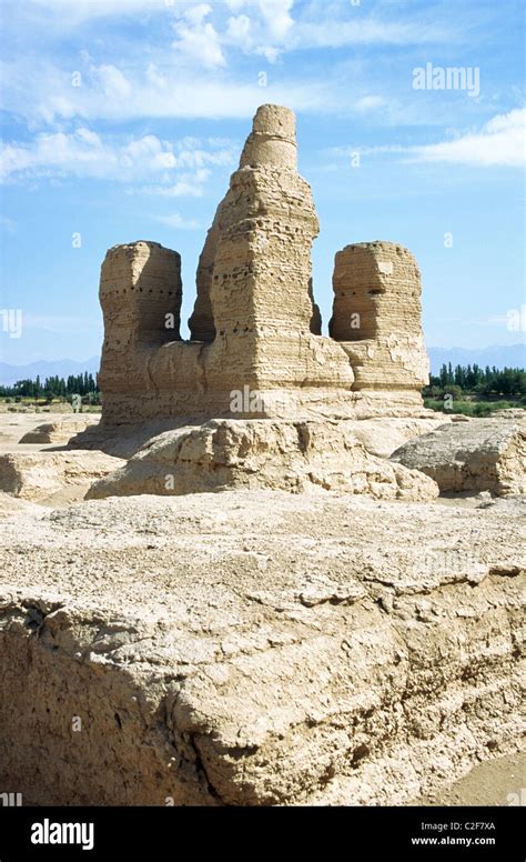 Jiaohe Ruins Xinjiang China Stock Photo Alamy