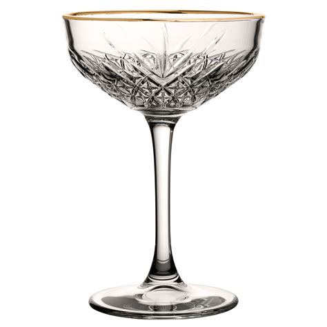 Roaring 20 S 270ml Gold Rimmed Vintage Coup Gin Fizz Cocktail Glass In 2020 Vintage