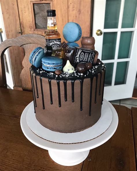 Your baby boys is like the caterpillar now. Jack Daniels Drip Cake for a boy birthday | 21st birthday cakes