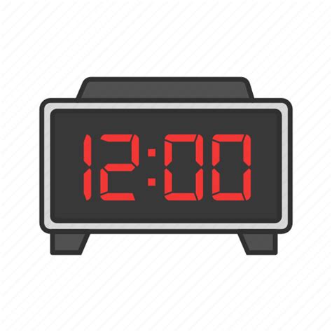 Alarm clock, clock, digital clock, midnight icon png image