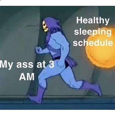 Healthy Sleeping Schedule My Ass At 3 Am Funny