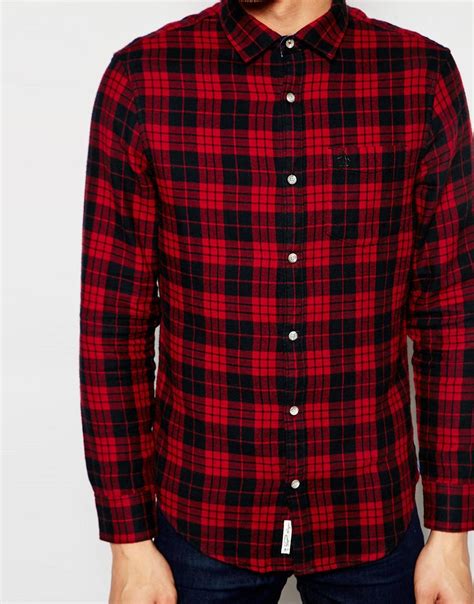 Original Penguin Plaid Shirt In Heritage Fit In Red For Men Lyst