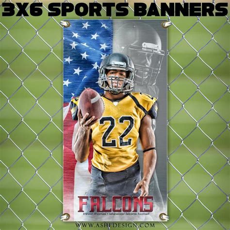 Amped Stadium Banner 3x6 Home Of The Free Senior Football Banners