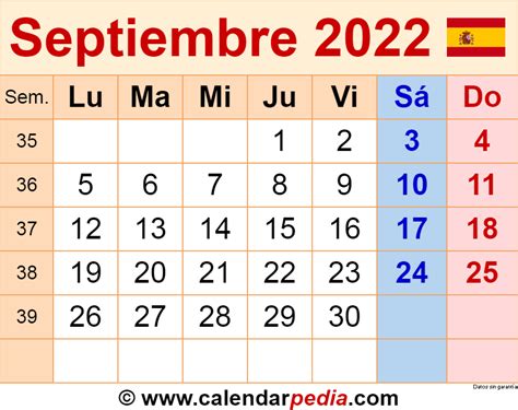 Septiembre 2022 Calendario Para Imprimir