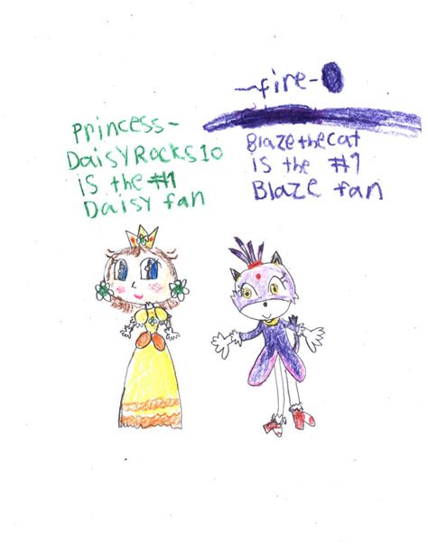 Princess Daisy And Blaze For ~fire Blazethecat By Princessdaisyrocks10 On Deviantart