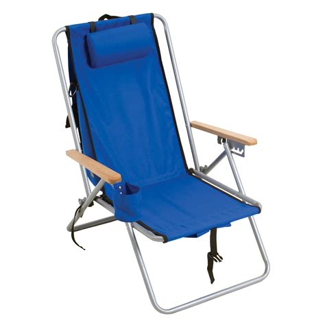 Rio Backpack Chair Blue Folding Beach Chairs Lounge Chair Walmart