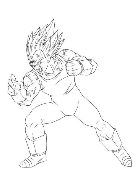 Very Angry Vegeta Coloring Page Download Print Or Color Online For Free