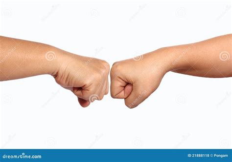 Hand Punch Isolated On White Background Alpha Male Royalty Free Stock