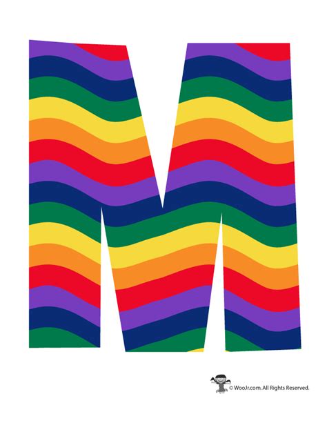In the meantime, the kid can also color the picture. Rainbow Letter M | Woo! Jr. Kids Activities