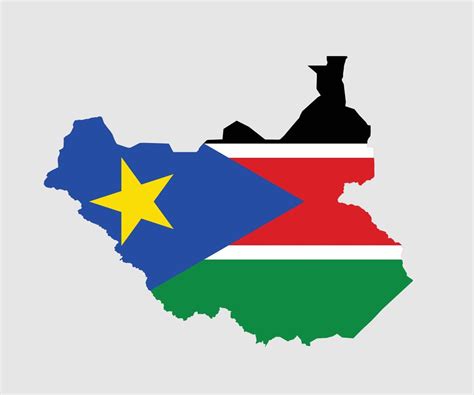 mapa y bandera de sudán del sur 6688796 vector en vecteezy