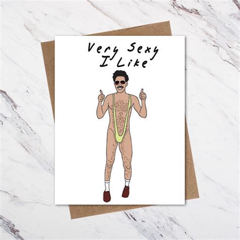 Borat Valentine Card Very Sexy Valentine Card Valentines Etsy