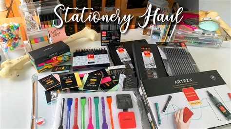 Huge Stationery Haul Review 📝🌟 Youtube