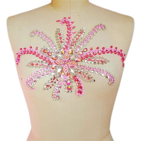 Buy Light Pink Pure Handmade Sequin Appliques Patch