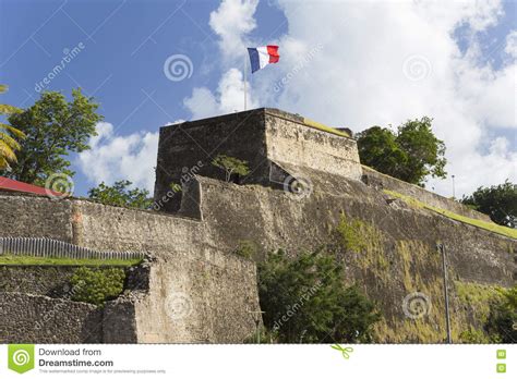 More images for martinique flagge » Flagge Auf Eine Oberseite Des Fort-Saint Louis Im Fort-de ...