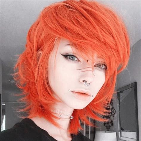 Medium Layered Orange Hair Emo Hair Hair Styles Hair Beauty