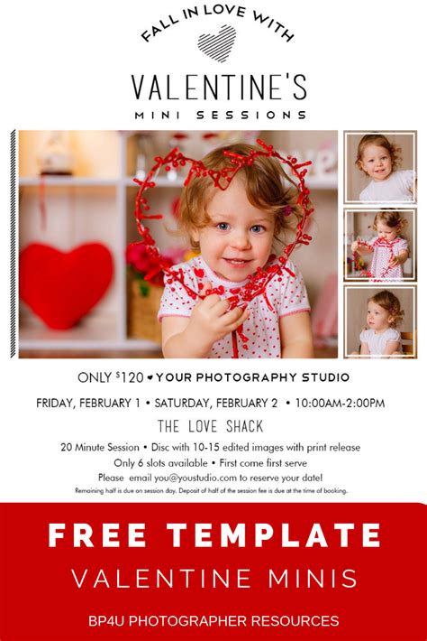 Free Valentines Day Mini Session Marketing Template Valentine Mini