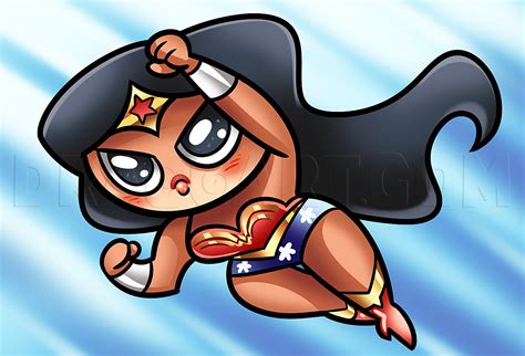 How To Draw Chibi Wonderwoman Step By Step Drawing Guide By Dawn