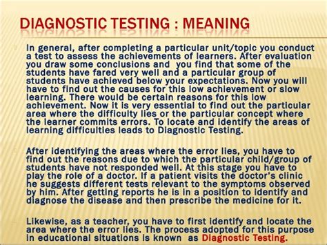 Diagnostic Testing And Remedial Teaching