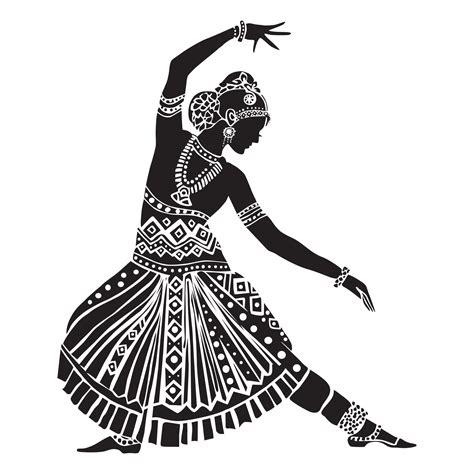 Buy Bharatanatyam Dancer Silhouettebharatanatyam Dance Svg Png