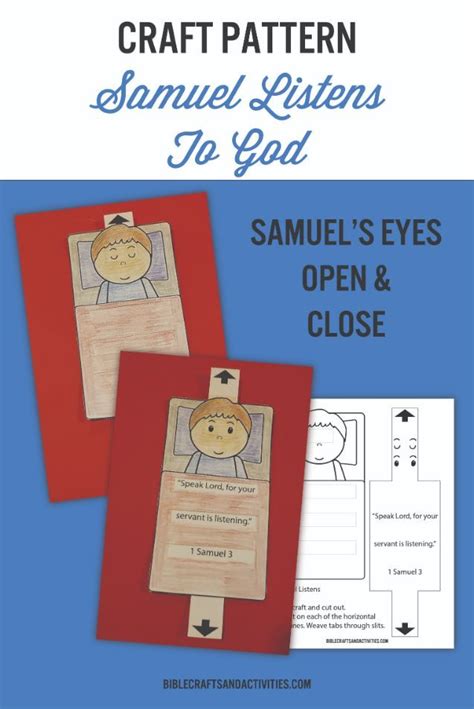 Printable Craft To Color And Cut For The Story Of Samuel Listens To God