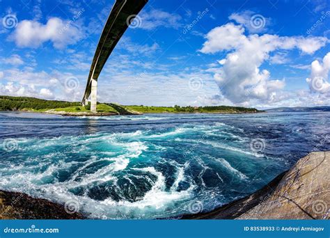 Whirlpools Of The Maelstrom Of Saltstraumen Nordland Norway Stock